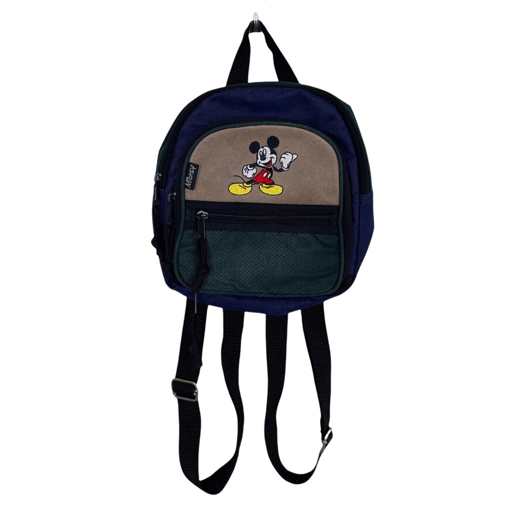 Disney Vintage Embroidered Mickey Mouse Mini Backpack Mickey Unlimited 90s / Y2K